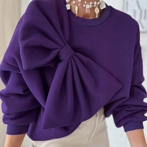 STYLEWE Purple Bow Sweater